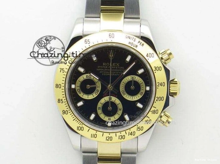 0301 Daytona YG 116518LN JH Best Edition Black Dial On Rubber Strap A4130 (Free XS rubber strap) WeatherProof 3645